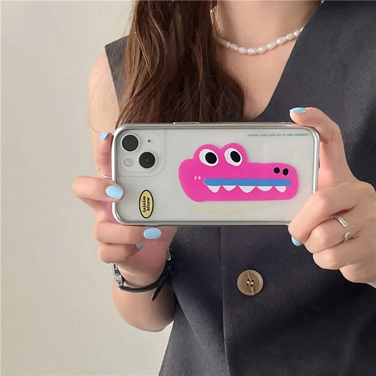 For iPhone 15 TPU Case Crocodile Pattern Electroplating Phone Cover