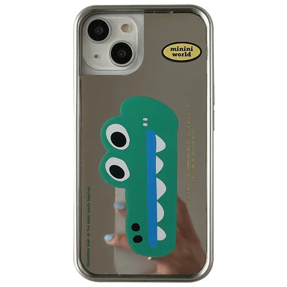For iPhone 15 TPU Case Crocodile Pattern Electroplating Phone Cover