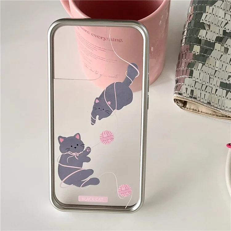 For iPhone 13 Pro TPU Case Cat Pattern Electroplating Frame Phone Cover