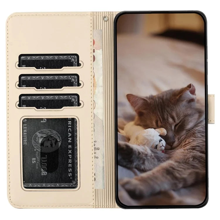 For iPhone SE (2024) Wallet Case PU Leather Wall Cats Pattern Phone Cover