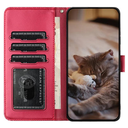 For iPhone SE (2024) Wallet Case PU Leather Wall Cats Pattern Phone Cover
