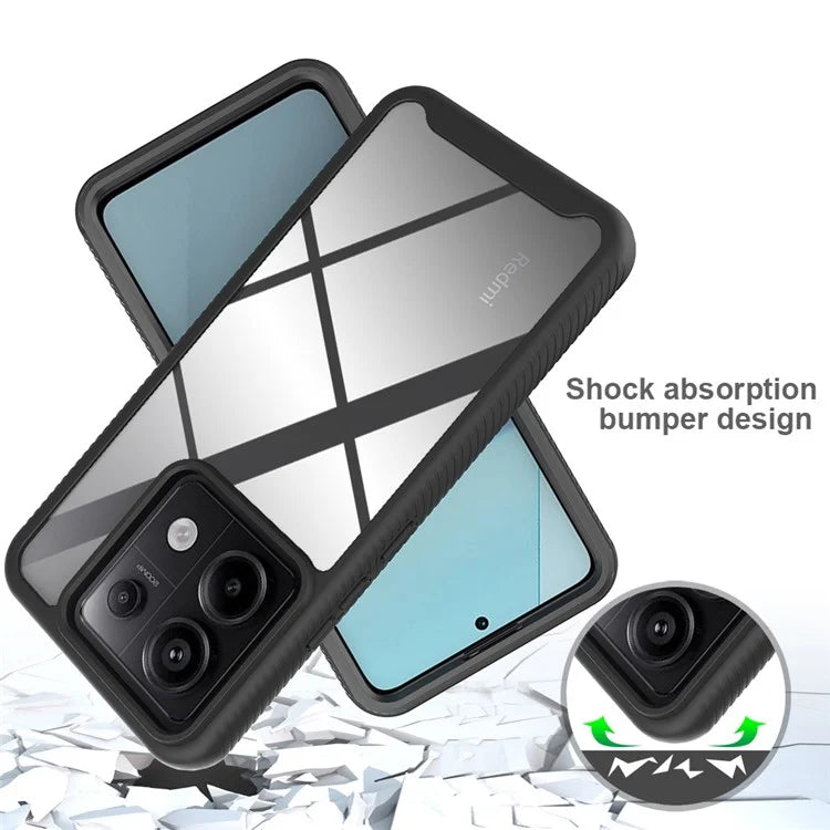 For Xiaomi Redmi Note 13 Pro 5G / Poco X6 5G Case with PET Screen Film PC+TPU Full Cover Phone Shell