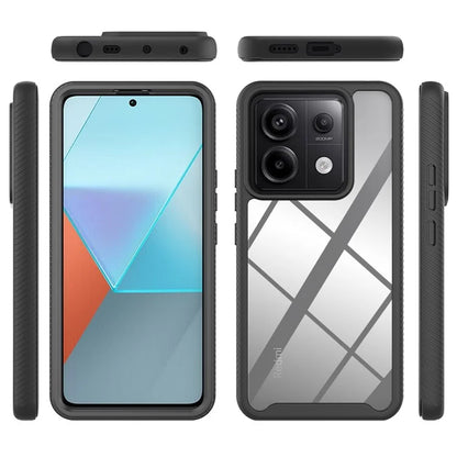 For Xiaomi Redmi Note 13 Pro 5G / Poco X6 5G Case with PET Screen Film PC+TPU Full Cover Phone Shell