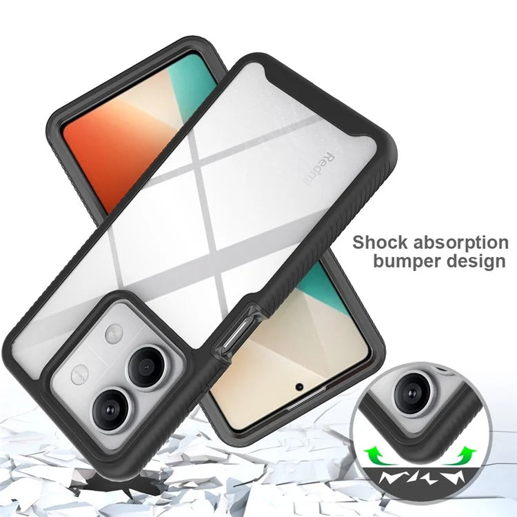 For Xiaomi Redmi Note 13 5G Case PC+TPU Phone Cover with PET Screen Protector
