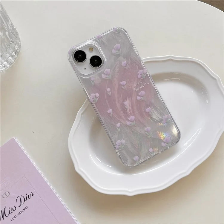 For iPhone 15 TPU Case Pattern Printing Laser Effect Soft TPU Phone Cover