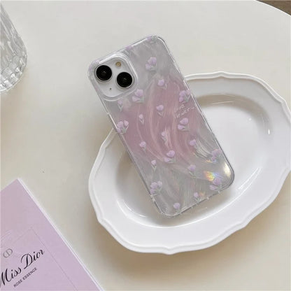 For iPhone 15 TPU Case Pattern Printing Laser Effect Soft TPU Phone Cover