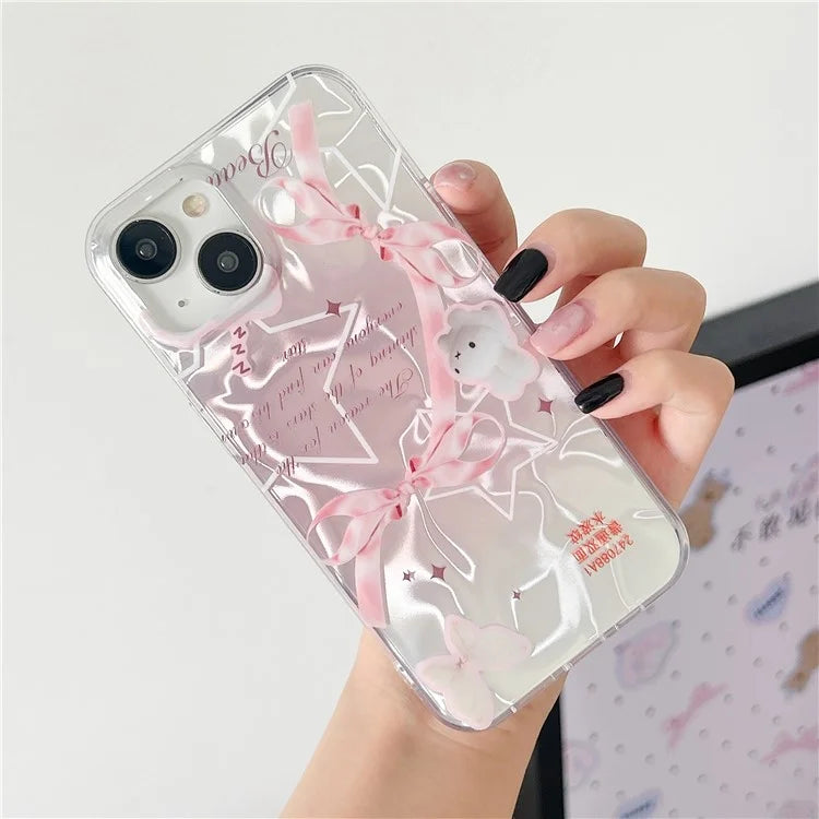 For iPhone 15 TPU Case Pattern Printing Laser Effect Soft TPU Phone Cover