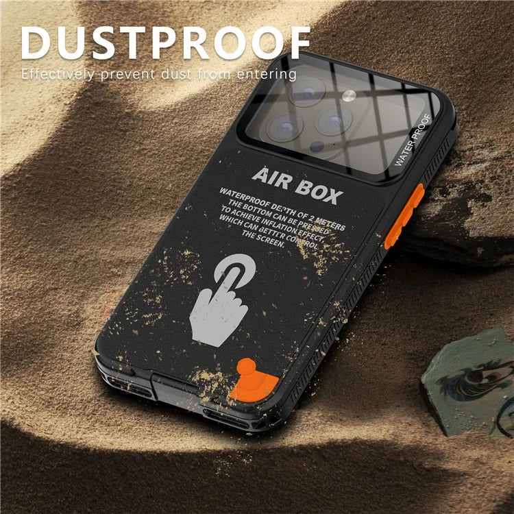 SHELLBOX Air Box Series For iPhone 15 Pro Waterproof Cover PC+TPU+PET Phone Case