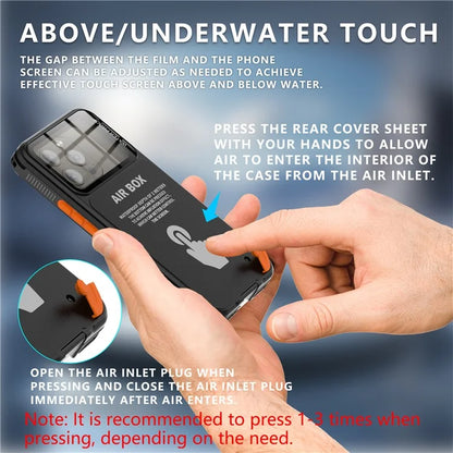 SHELLBOX Air Box Series For iPhone 15 Pro Waterproof Cover PC+TPU+PET Phone Case
