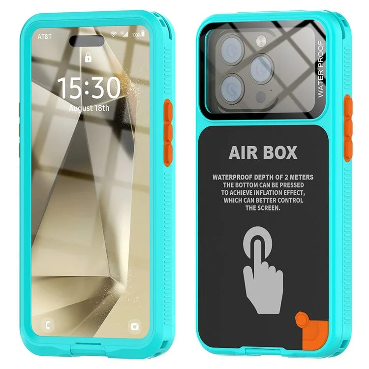 SHELLBOX Air Box Series For iPhone 15 Pro Waterproof Cover PC+TPU+PET Phone Case