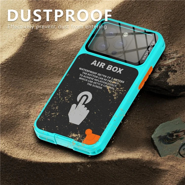 SHELLBOX Air Box Series For iPhone 15 Pro Waterproof Cover PC+TPU+PET Phone Case