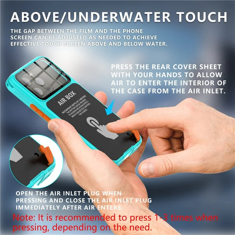 SHELLBOX Air Box Series For iPhone 15 Pro Waterproof Cover PC+TPU+PET Phone Case