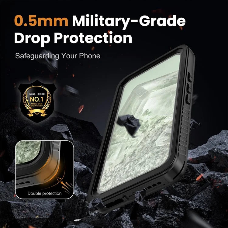 REDPEPPER FS Series For Google Pixel 8a IP68 Waterproof Case Clear Back Panel Cell Phone Cover