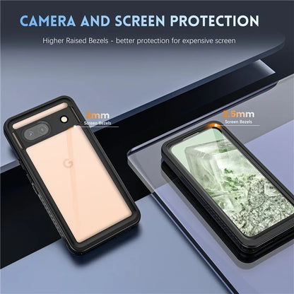 REDPEPPER FS Series For Google Pixel 8a IP68 Waterproof Case Clear Back Panel Cell Phone Cover