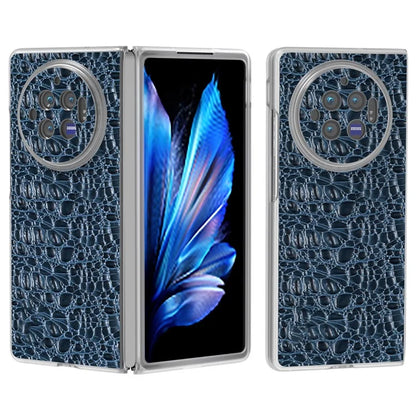 For vivo X Fold3 Case Texture Genuine Cow Leather+PC Phone Cover