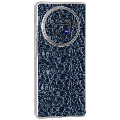 For vivo X Fold3 Case Texture Genuine Cow Leather+PC Phone Cover