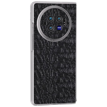 For vivo X Fold3 Case Texture Genuine Cow Leather+PC Phone Cover