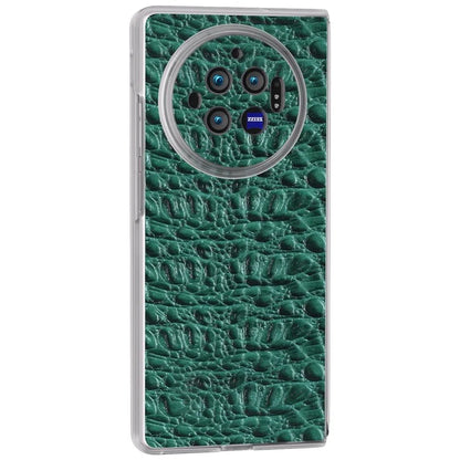 For vivo X Fold3 Case Texture Genuine Cow Leather+PC Phone Cover
