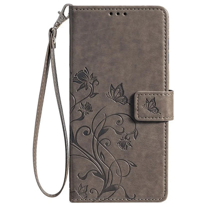 For iPhone 15 Pro Max Wallet Case Butterfly Flower Leather Phone Cover