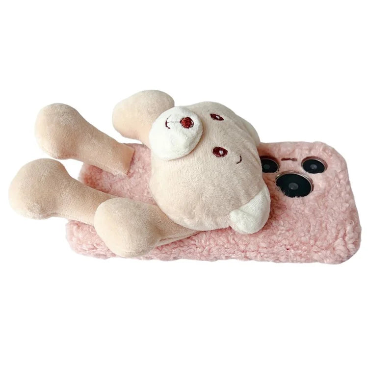 For Huawei Pura 70 Pro+ / 70 Pro Protective Case Plush Bear Soft Fluff TPU Phone Shell