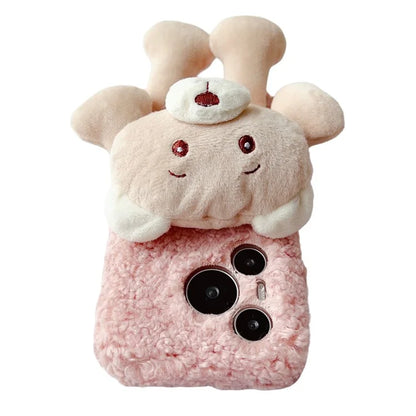 For Huawei Pura 70 Pro+ / 70 Pro Protective Case Plush Bear Soft Fluff TPU Phone Shell