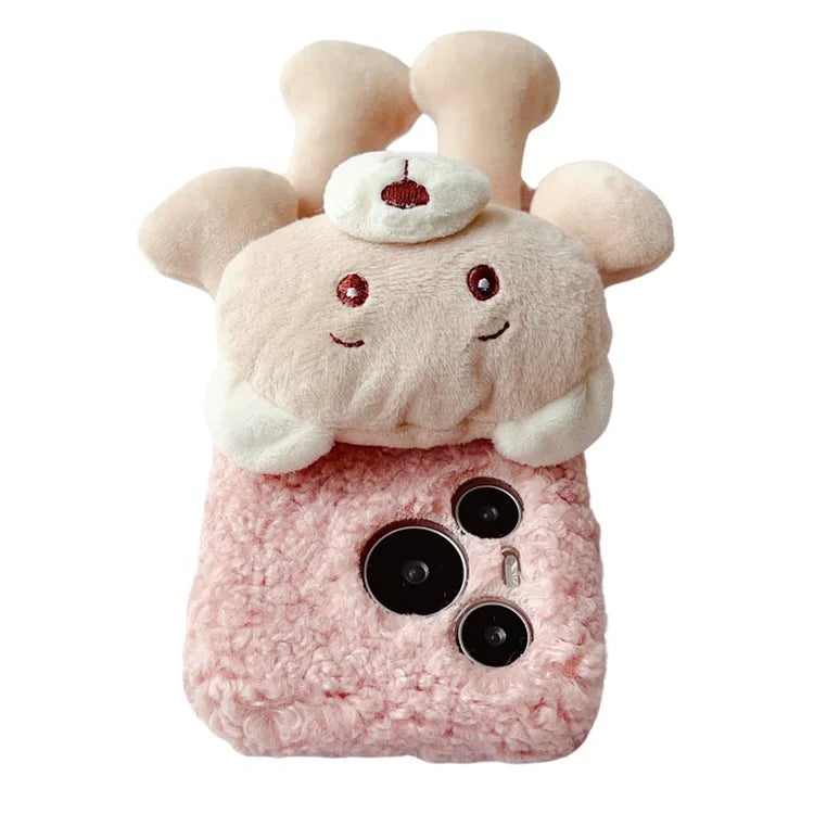 For Huawei Pura 70 Pro+ / 70 Pro Protective Case Plush Bear Soft Fluff TPU Phone Shell