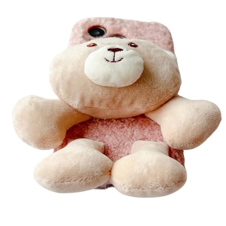 For Huawei Pura 70 Pro+ / 70 Pro Protective Case Plush Bear Soft Fluff TPU Phone Shell