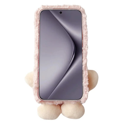 For Huawei Pura 70 Pro+ / 70 Pro Protective Case Plush Bear Soft Fluff TPU Phone Shell