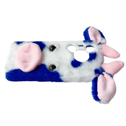 For Huawei Pura 70 Cell Phone Cases Fluffy Cows Ear TPU Flexible Back Shell