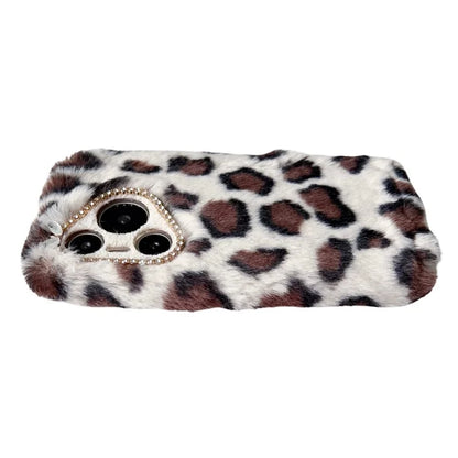 For Huawei Pura 70 Case Leopard Print Plush TPU Phone Cover