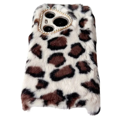 For Huawei Pura 70 Case Leopard Print Plush TPU Phone Cover