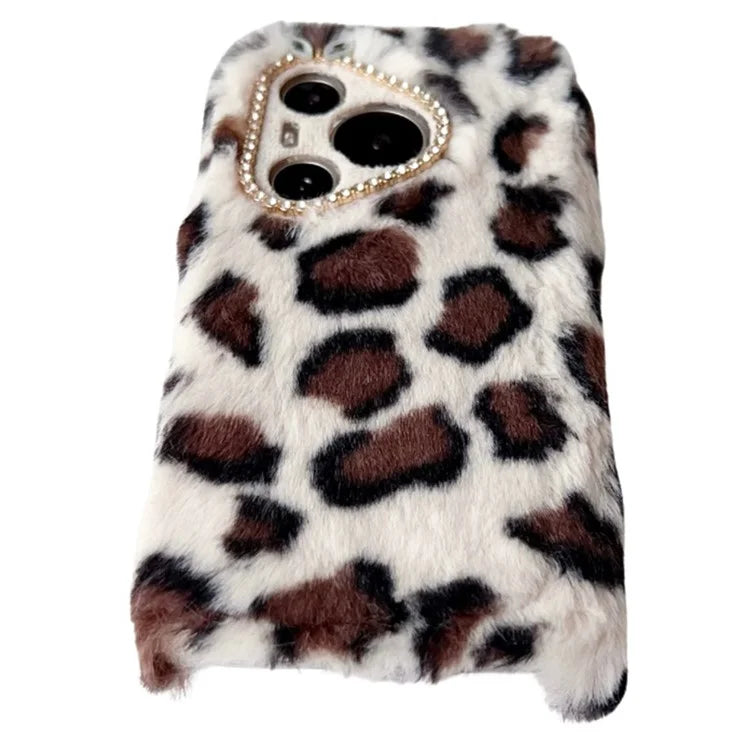 For Huawei Pura 70 Case Leopard Print Plush TPU Phone Cover