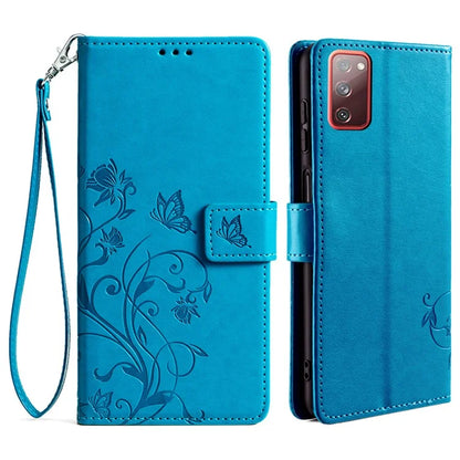For Samsung Galaxy S20 FE / S20 FE 5G / S20 FE 2022 / S20 Lite Case Butterfly Flower PU Leather Phone Cover Online Shopping Wholesale