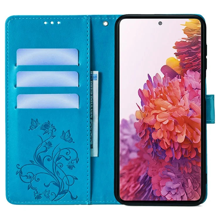 For Samsung Galaxy S20 FE / S20 FE 5G / S20 FE 2022 / S20 Lite Case Butterfly Flower PU Leather Phone Cover Online Shopping Wholesale