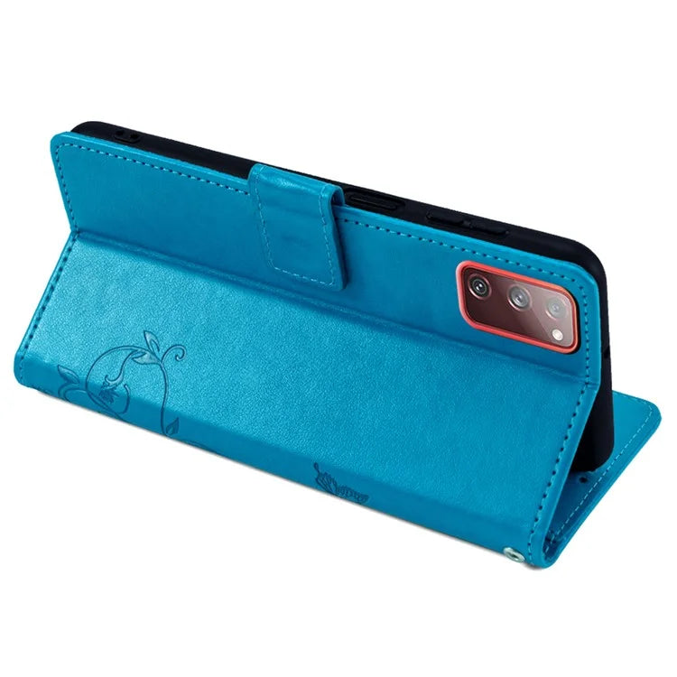 For Samsung Galaxy S20 FE / S20 FE 5G / S20 FE 2022 / S20 Lite Case Butterfly Flower PU Leather Phone Cover Online Shopping Wholesale