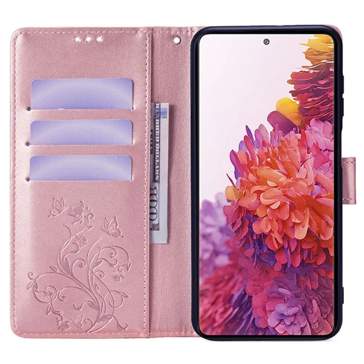 For Samsung Galaxy S20 FE / S20 FE 5G / S20 FE 2022 / S20 Lite Case Butterfly Flower PU Leather Phone Cover Online Shopping Wholesale