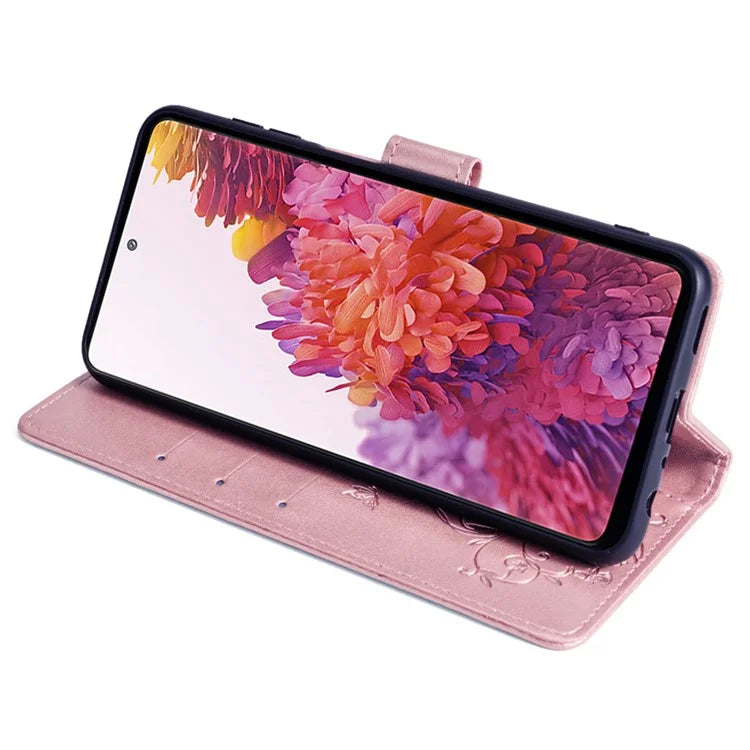 For Samsung Galaxy S20 FE / S20 FE 5G / S20 FE 2022 / S20 Lite Case Butterfly Flower PU Leather Phone Cover Online Shopping Wholesale