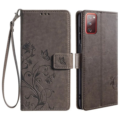 For Samsung Galaxy S20 FE / S20 FE 5G / S20 FE 2022 / S20 Lite Case Butterfly Flower PU Leather Phone Cover Online Shopping Wholesale