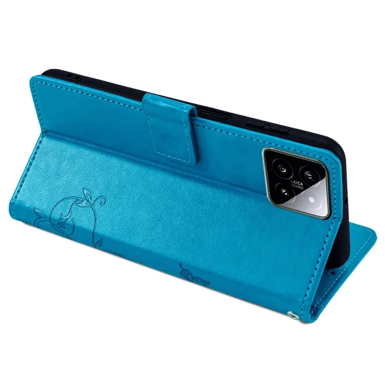 For Xiaomi 14 Wholesale Case Butterfly Flower Leather Wallet Phone Cover