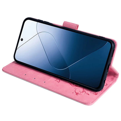 For Xiaomi 14 Wholesale Case Butterfly Flower Leather Wallet Phone Cover