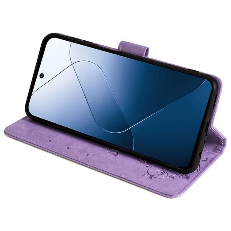 For Xiaomi 14 Wholesale Case Butterfly Flower Leather Wallet Phone Cover