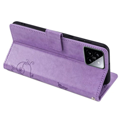 For Xiaomi 14 Wholesale Case Butterfly Flower Leather Wallet Phone Cover