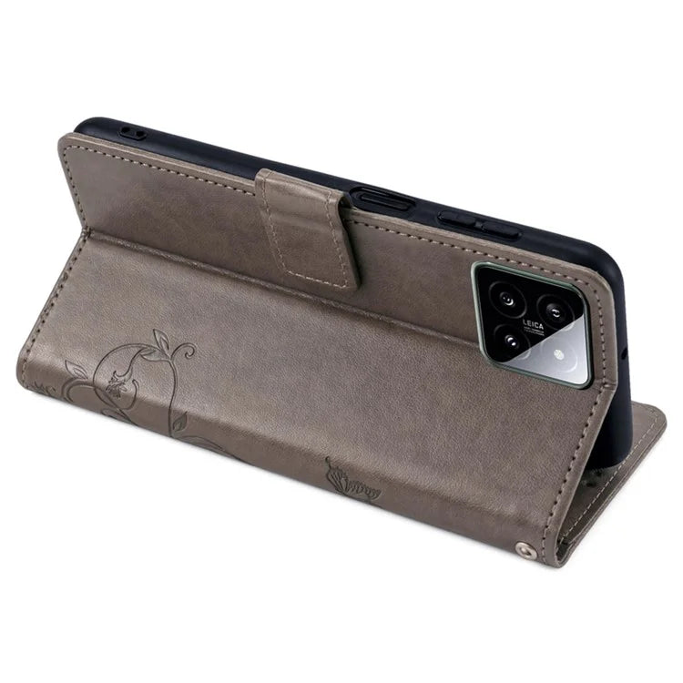 For Xiaomi 14 Wholesale Case Butterfly Flower Leather Wallet Phone Cover