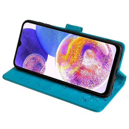 For Samsung Galaxy A23 4G / A23 5G (Global Version) Butterfly Flower Case PU Leather Phone Cover