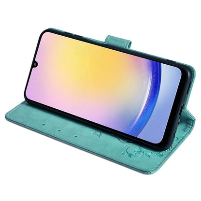 For Samsung Galaxy A25 5G (Global) (161.0 x 76.5 x 8.3mm) Case Butterfly Flower PU Leather Phone Folio Cover
