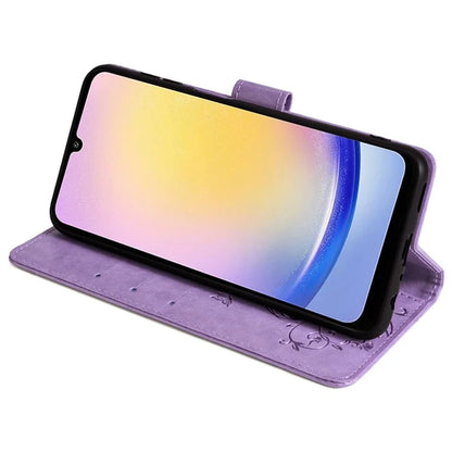 For Samsung Galaxy A25 5G (Global) (161.0 x 76.5 x 8.3mm) Case Butterfly Flower PU Leather Phone Folio Cover