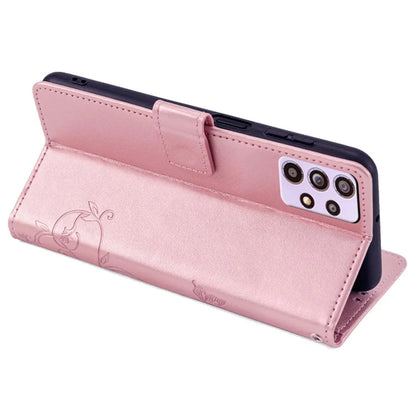 For Samsung Galaxy A33 5G Case Butterfly Flower Pattern Leather Phone Cover with Wrist Strap
