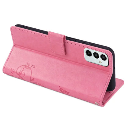For Samsung Galaxy M23 5G / F23 5G Case Butterfly Flower PU Leather Stand Phone Cover