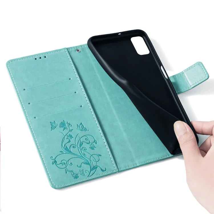 For Samsung Galaxy M23 5G / F23 5G Case Butterfly Flower PU Leather Stand Phone Cover