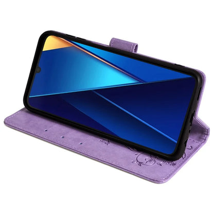 For Xiaomi Poco C65 4G Anti-Scratch PU Leather Phone Case Imprinted Pattern Flip Stand Mobile Phone Cover